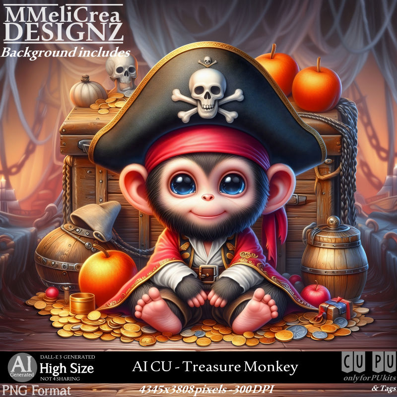 (image for) AI - CU Treasure Monkey (CU4PU/PNG)